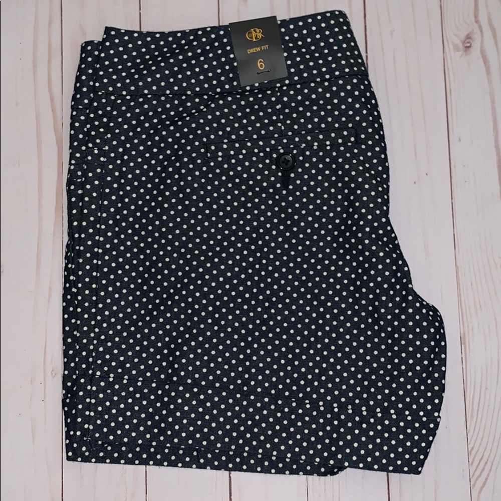 NEW Outback Red navy blue shorts with polka dots